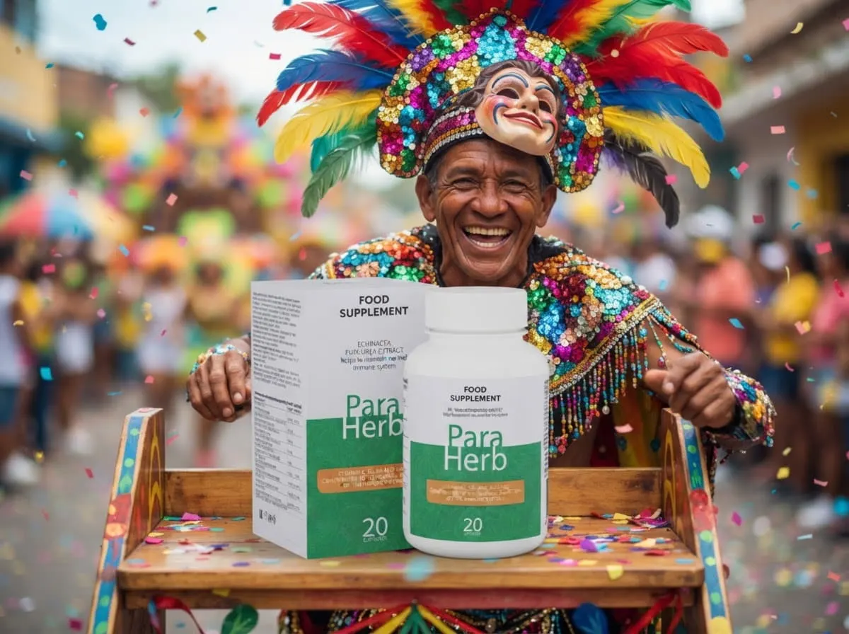 Bailarín del Carnaval de Barranquilla con ParaHerb