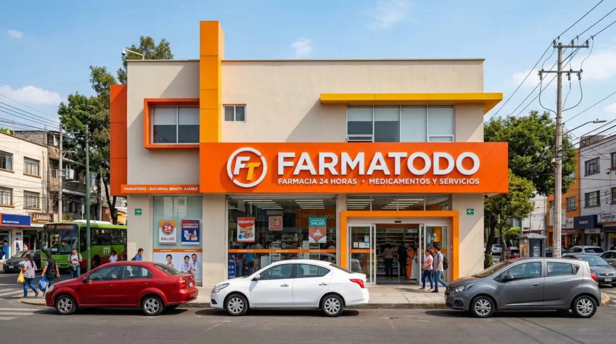 ParaHerb en Farmatodo: fachada de una tienda de cadena en Colombia con letrero naranja